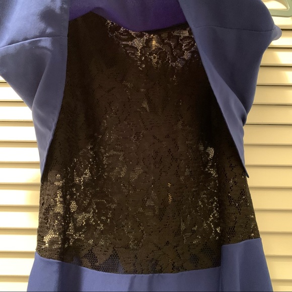 KIRRA lace cutout dress blue and black size US L - Picture 3 of 5